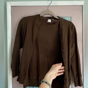 J. Crew Brown Cardigan Sweater